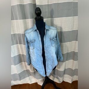 Denim shirt/cover-up